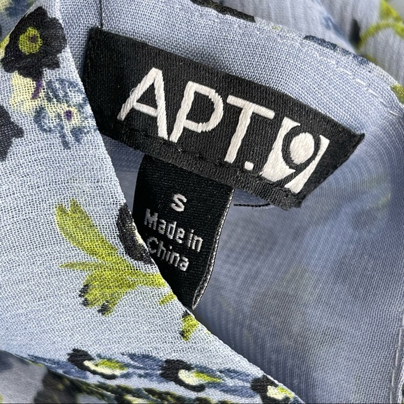 APT 9 top blouse Paisley Flowy artsy Floral boho short sleeveless M - Picture 4 of 9